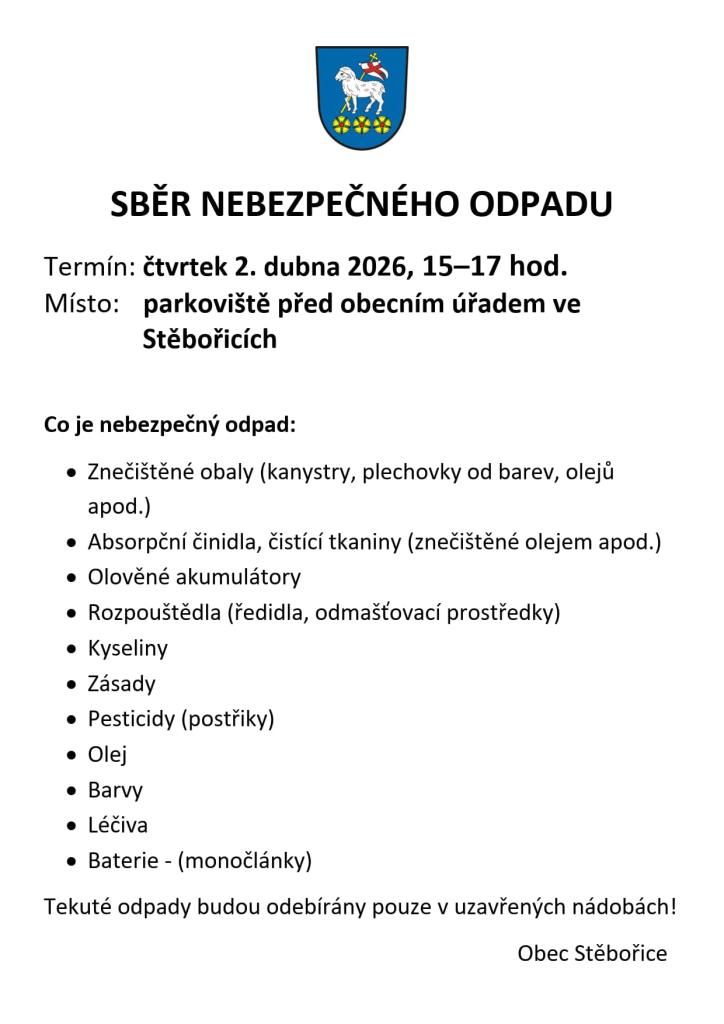 sběr nebezpečného odpadu